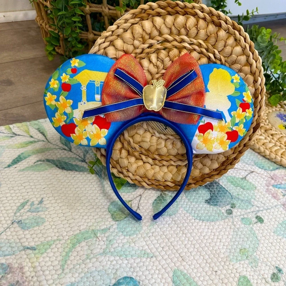 Colorful Mouse Ears Headband with Bow